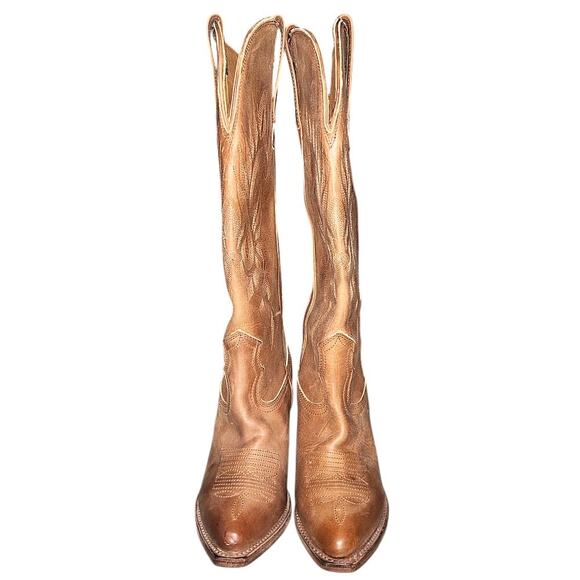 NWOB Freebird Jackson Leather Tan Western Cowgirl Boots Size 8 - Picture 3 of 7